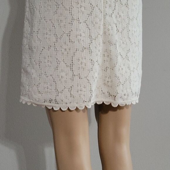 Max Studio ivory lace fabric dress 2. Worn once for photoshoot NEW - Picture 3 of 15
